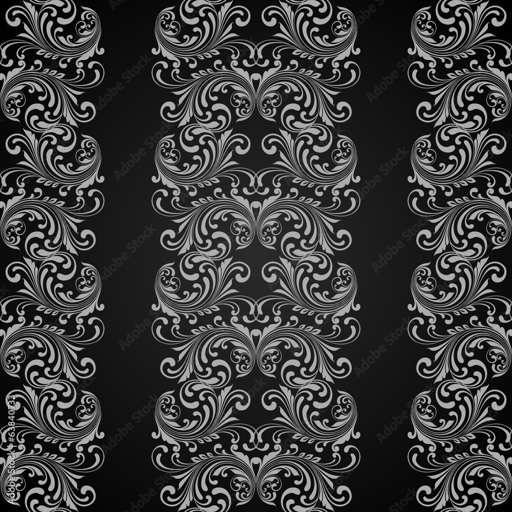 Fototapeta premium Vertical grey seamless pattern