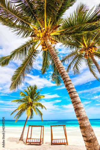 Fototapeta Naklejka Na Ścianę i Meble -  Vacations and tourism concept: Caribbean Paradise.