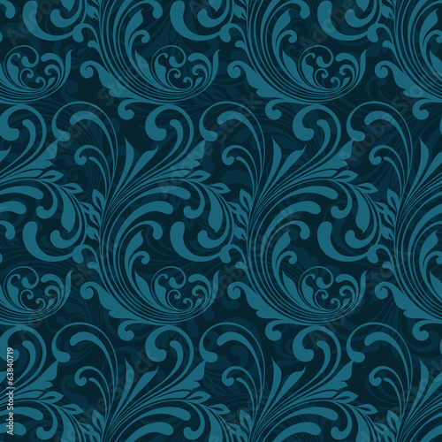 Dark blue ornamental seamless