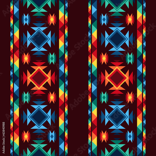 Tribal abstract seamless pattern aztec geometric background.