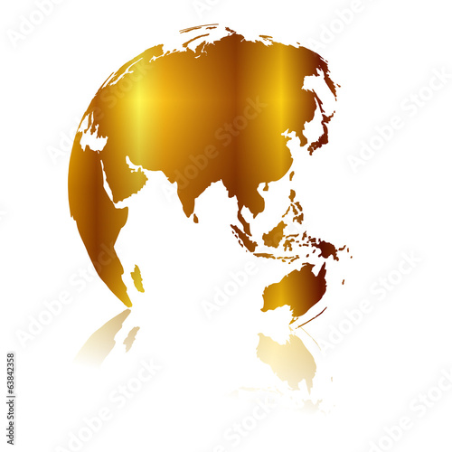 世界　地図　金