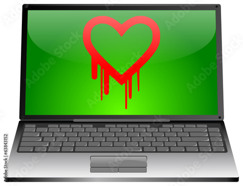Laptop mit Heartbleed bug
