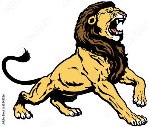 Fototapeta Naklejka Na Ścianę i Meble -  roaring lion