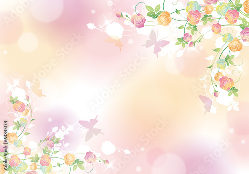薔薇と蝶