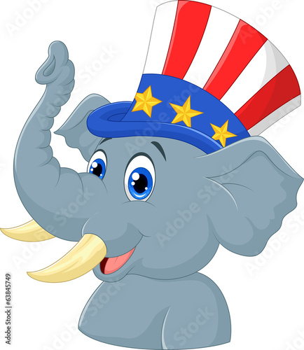 Republican Elephant Cartoon Character