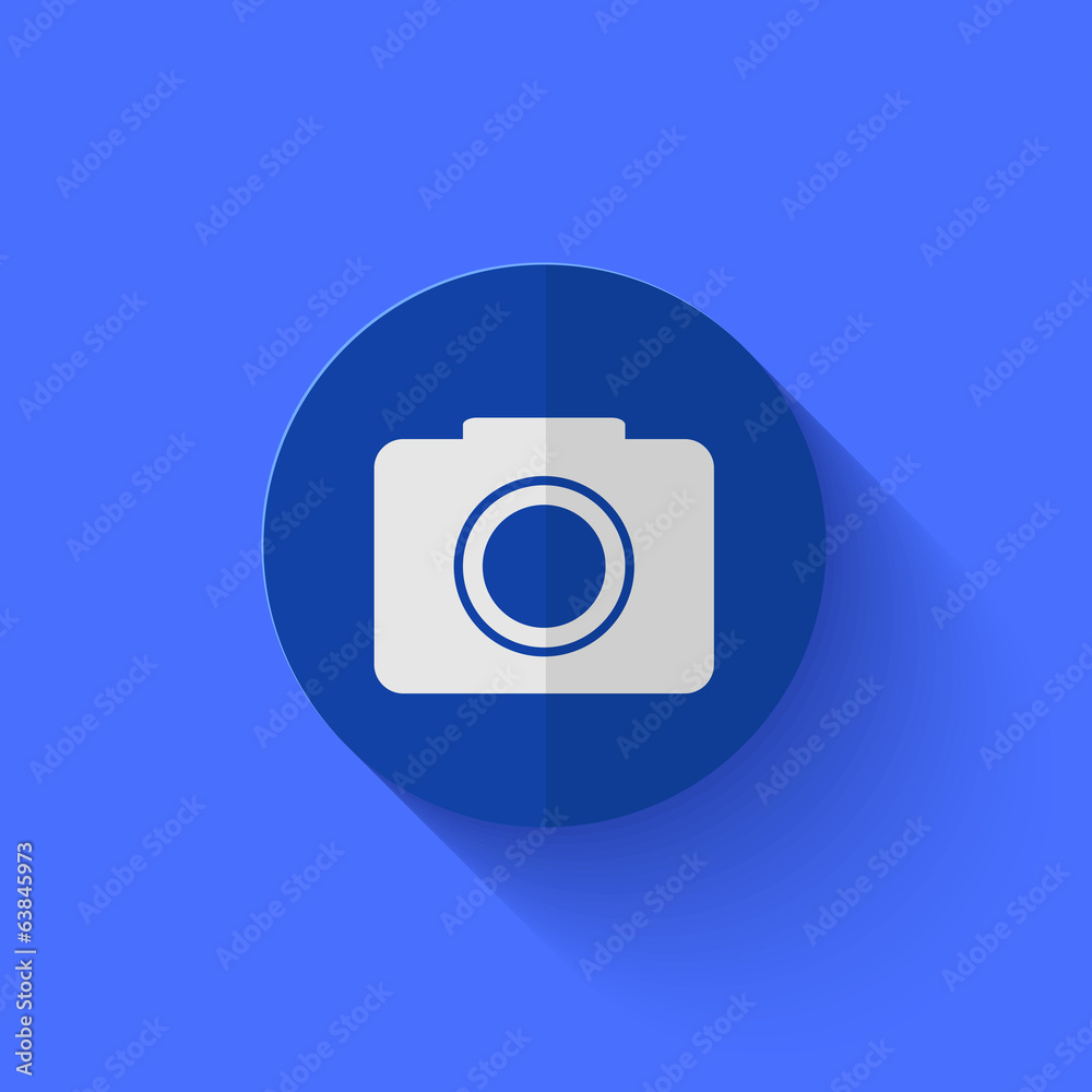 Vector modern flat blue circle icon. Vector modern flat blue circle icon.