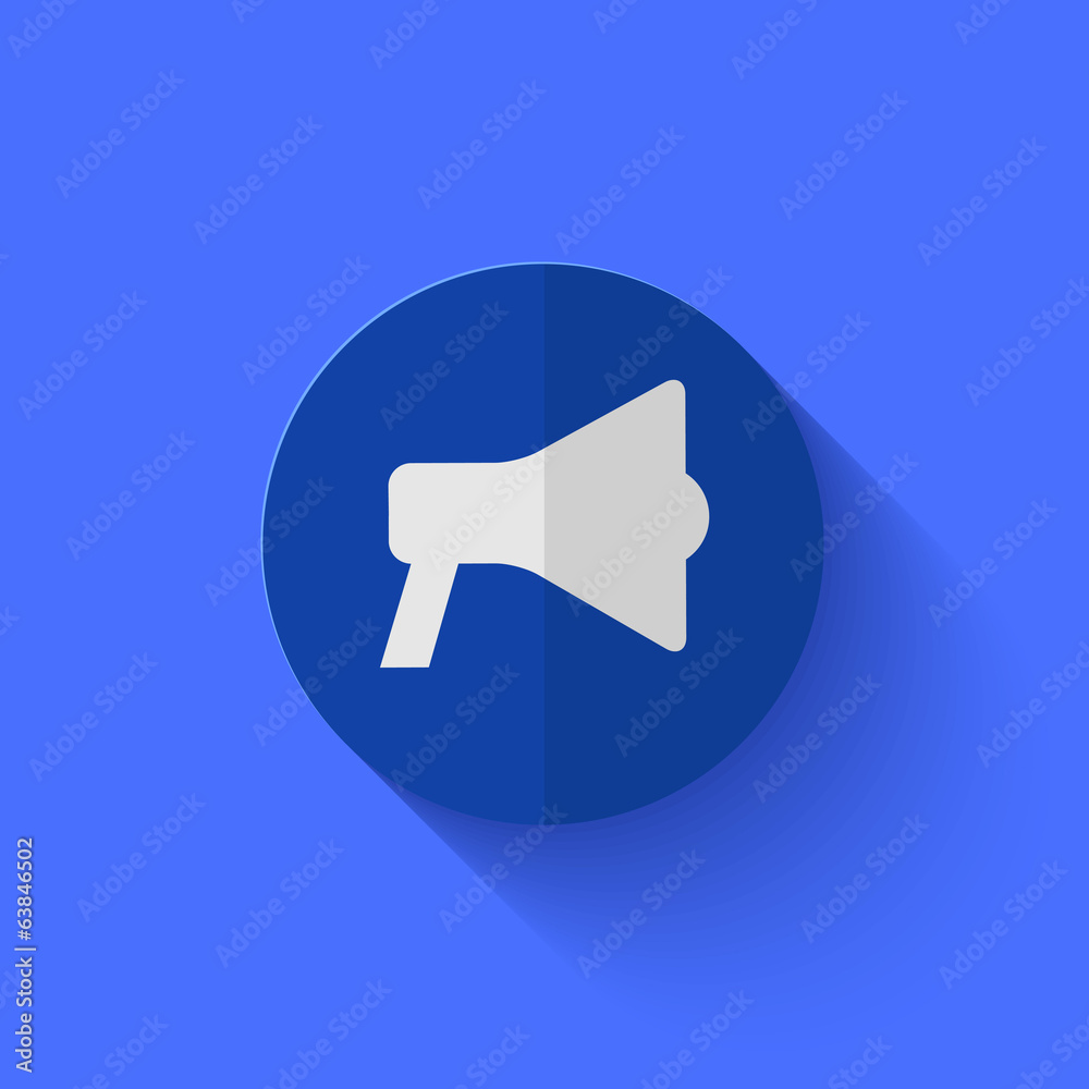 Vector modern flat blue circle icon. Vector modern flat blue circle icon.