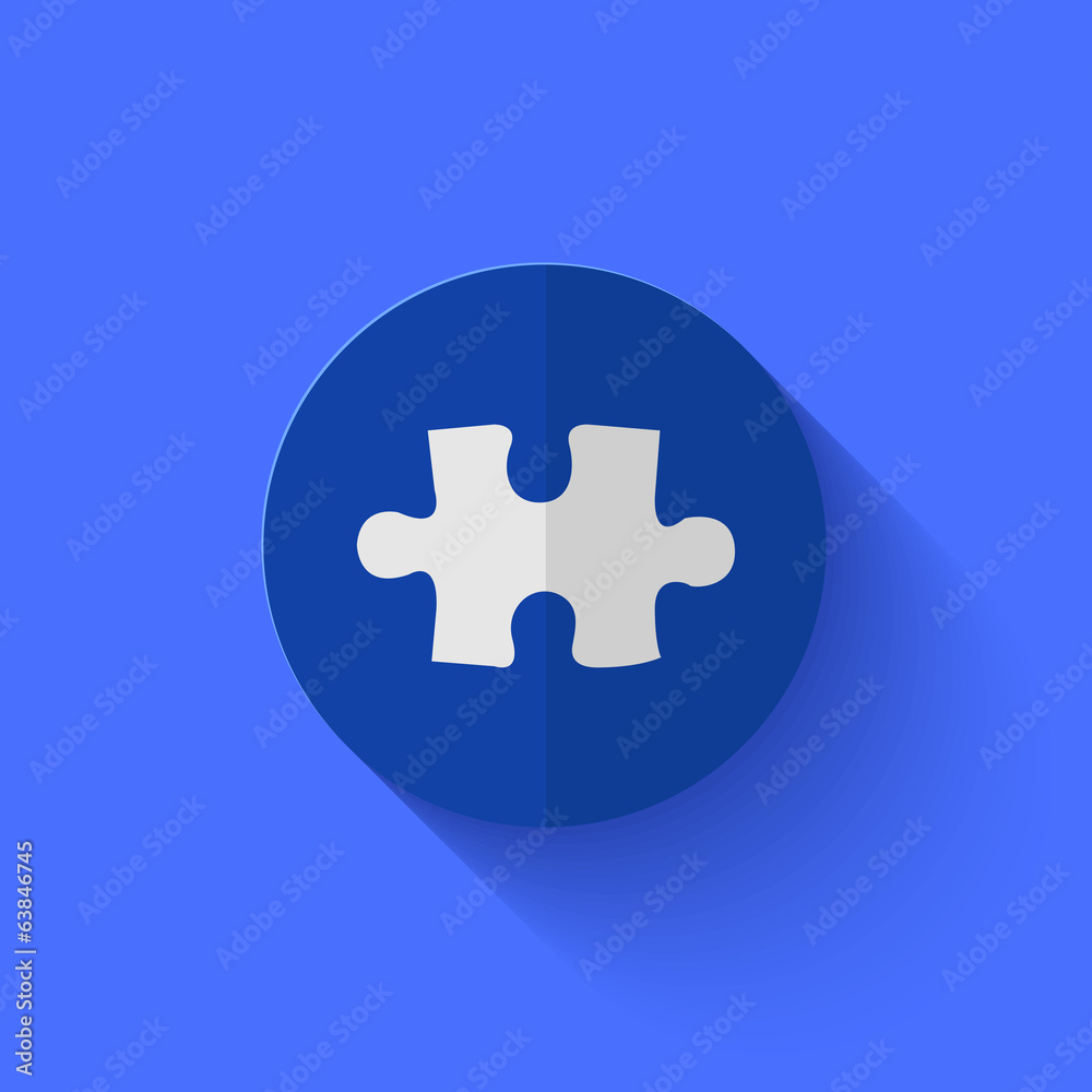 Vector modern flat blue circle icon. Vector modern flat blue circle icon.