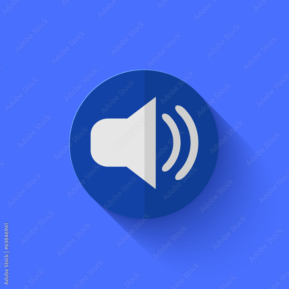 Vector modern flat blue circle icon. Vector modern flat blue circle icon.