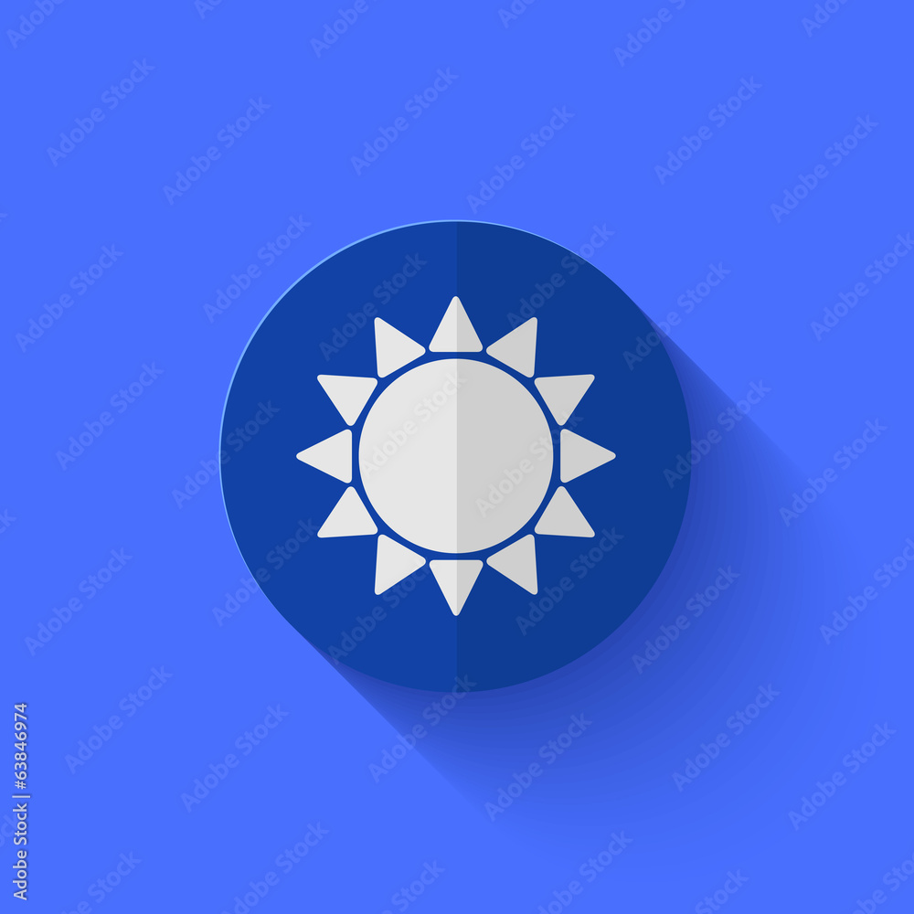 Vector modern flat blue circle icon. Vector modern flat blue circle icon.