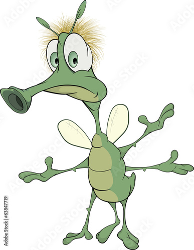 Green insect cartoon