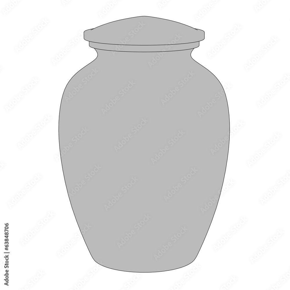 cartoon illustration of urn for ashes Stock Illustration | Adobe Stock