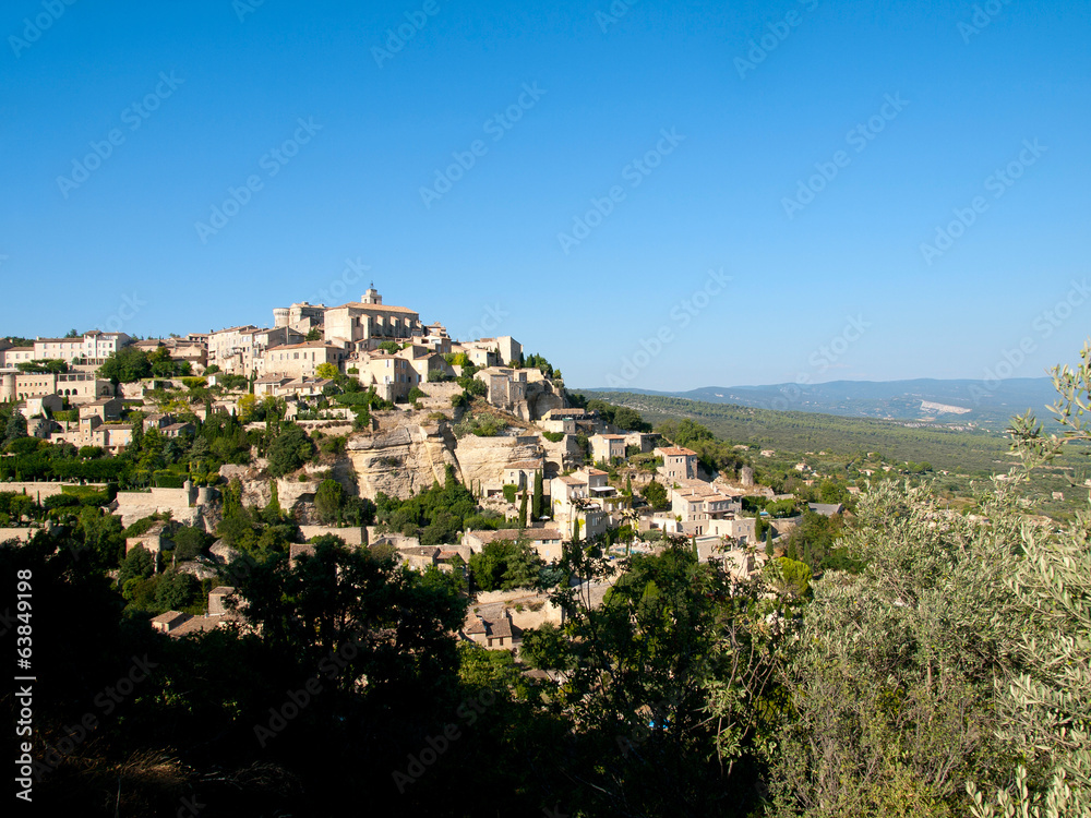 View over the ancient city of Gordes in France