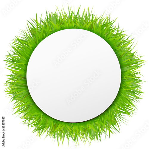Karte mit Rasen - Kreis