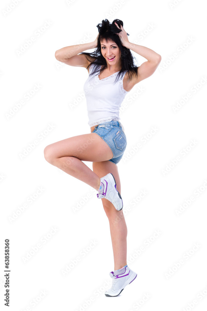 beautiful sporty woman doing exercise beautiful sporty woman doing exercise
