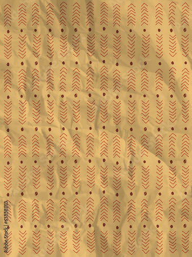 Wrapping paper with tribal arrows