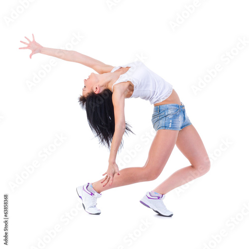 beautiful sporty woman doing exercise