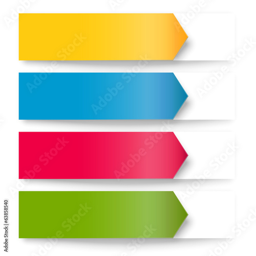 Arrows banners, colorful design