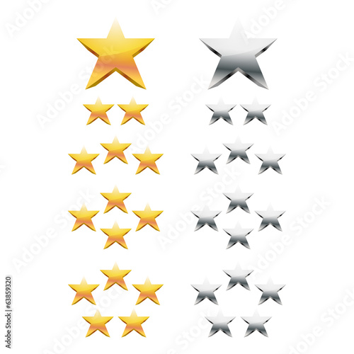 Gold and Silver Stars Rating