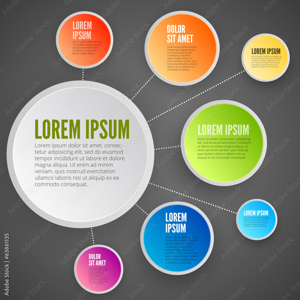 Modern business circle options banner Modern business circle options banner