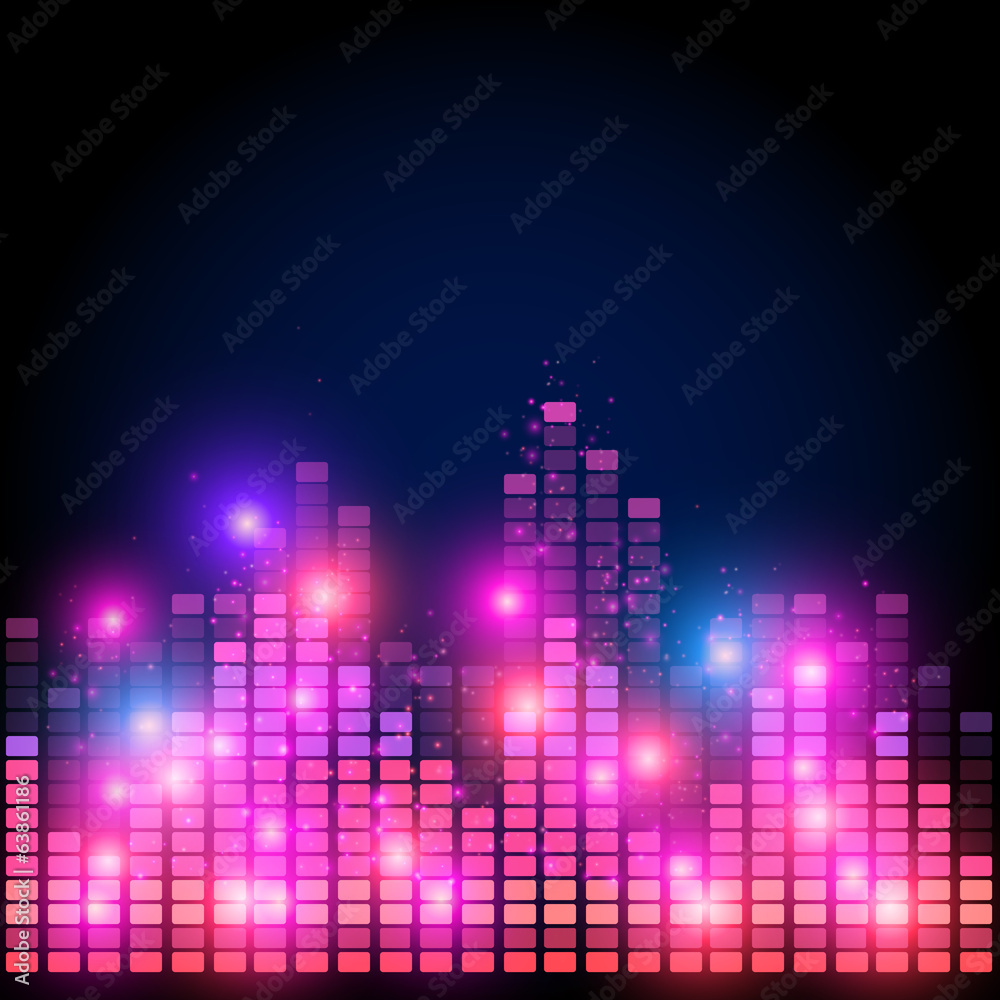 Equalizer on abstract technology background