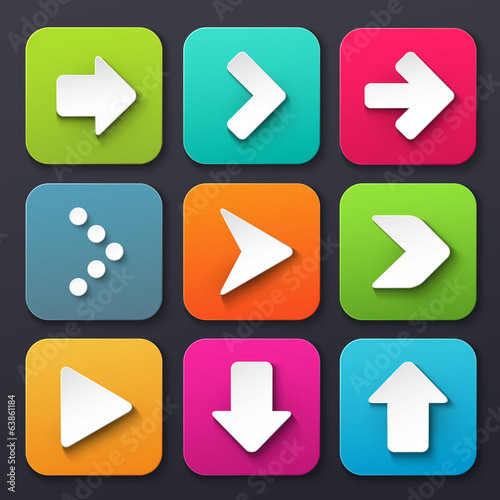 Set of Arrow Sign Icons
