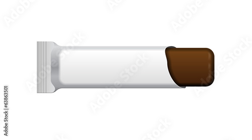 Open White Blank Foil Packaging Plastic Package Of Chocolate