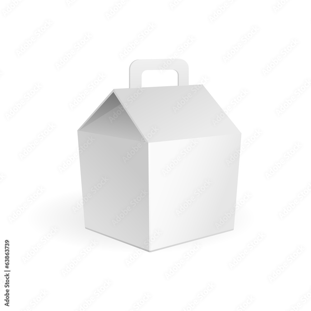 White Cardboard Fast Food Box, Packaging For Lunch White Cardboard Fast Food Box, Packaging For Lunch