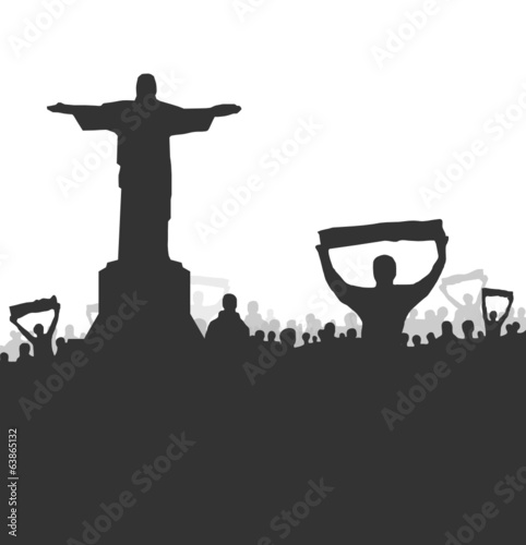 Rio de Janeiro - Statue - Fans