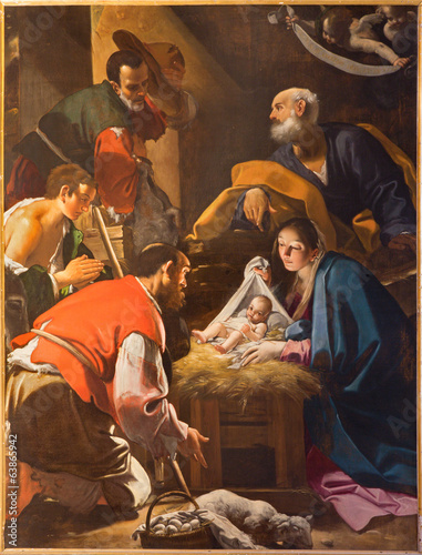 Bologna - The Adoration of the Shepherds in st. Pauls church