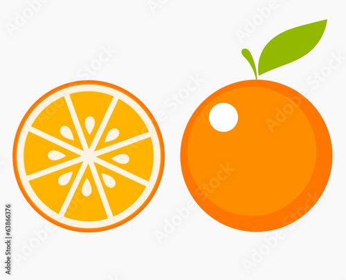 Fototapeta Orange fruit slice