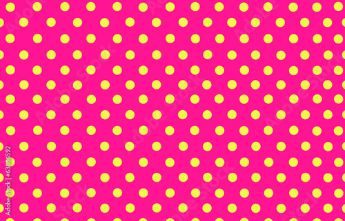 the yellow polka dot with pink background