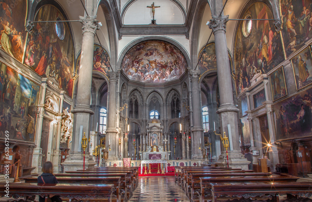 Obraz premium Venice - Interior of San Zaccaria church.