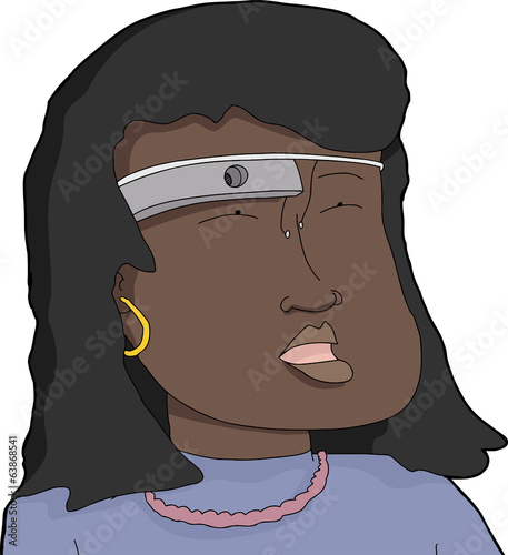 Woman with Wearable Technology