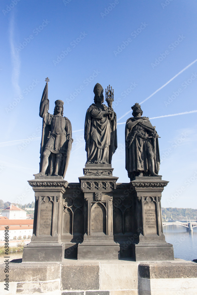 Obraz premium Ponte Carlo - Statue - Praga
