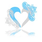 логотип сердце с узором