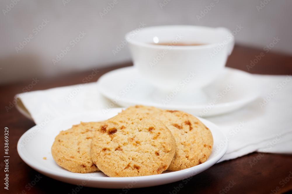 Tea time with cookies Tea time with cookies