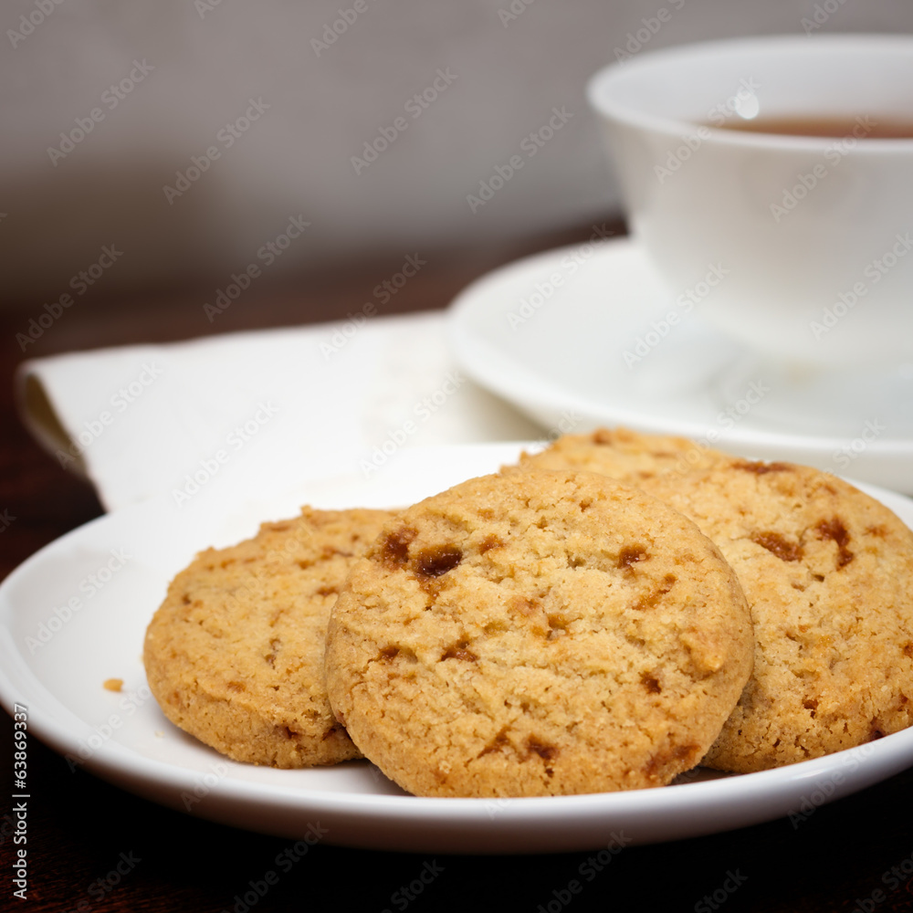 Tea time with cookies Tea time with cookies