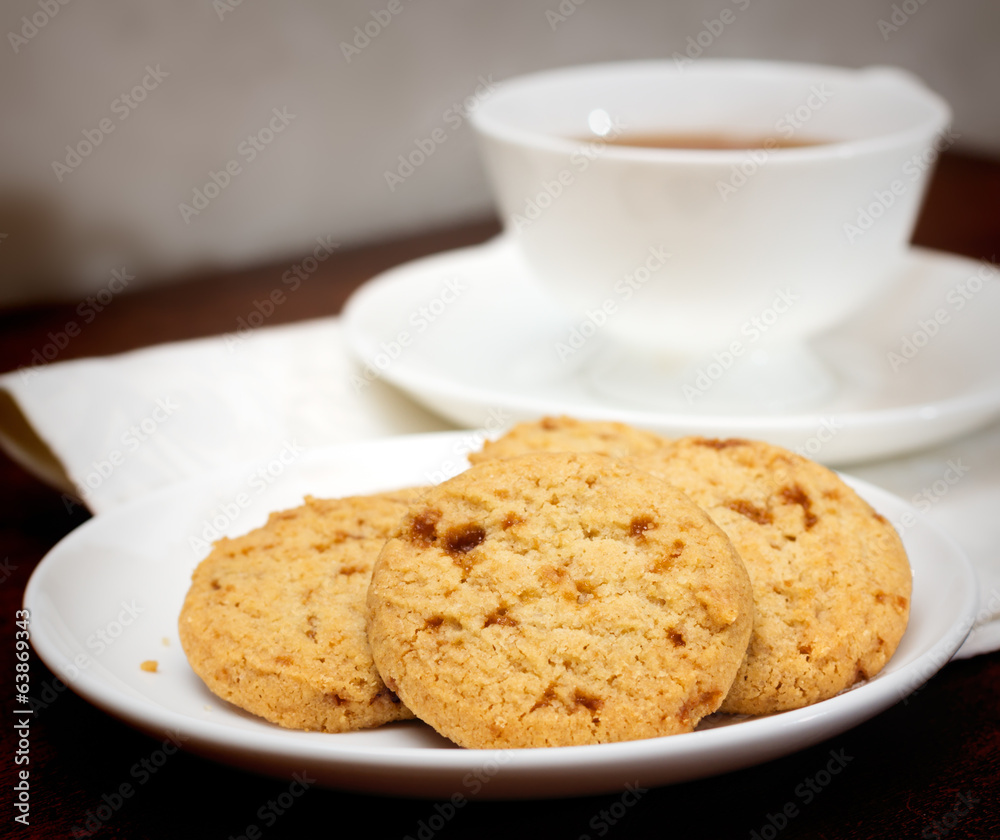 Tea time with cookies Tea time with cookies