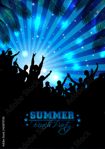 Summer Music Background - Vector