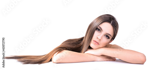 Beautiful young woman with ...