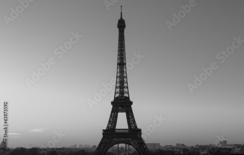Fototapeta Naklejka Na Ścianę i Meble -  Eiffel Tower black and white