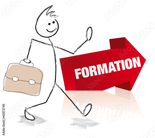 personnage et flèche formation