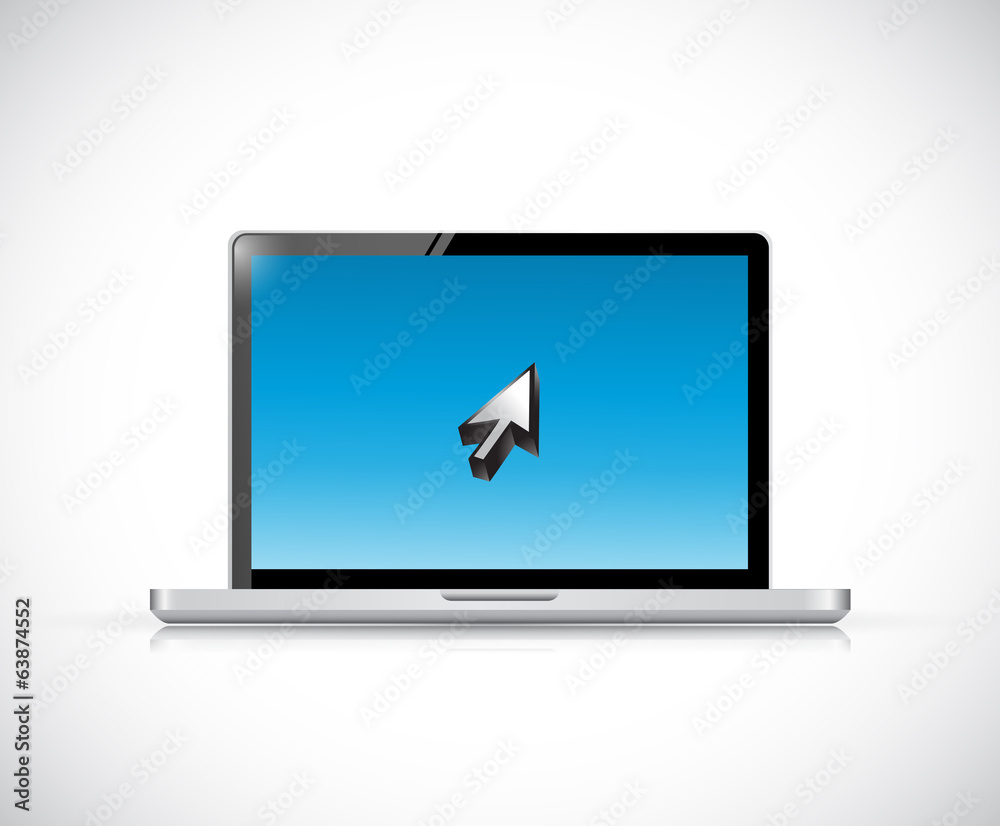 laptop and cursor. illustration design laptop and cursor. illustration design