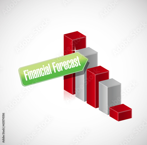 financial forecast business graph. illustration
