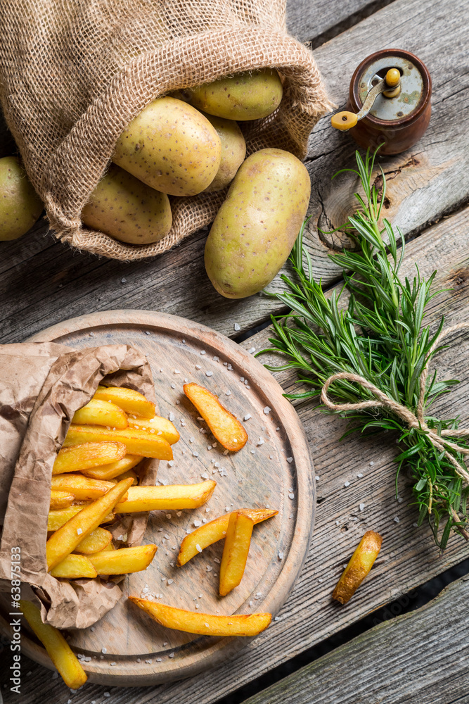 Fototapeta premium French fries made from potatoes