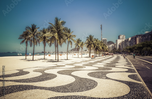 Palms on Copacabana Beach in Rio de Janeiro photo