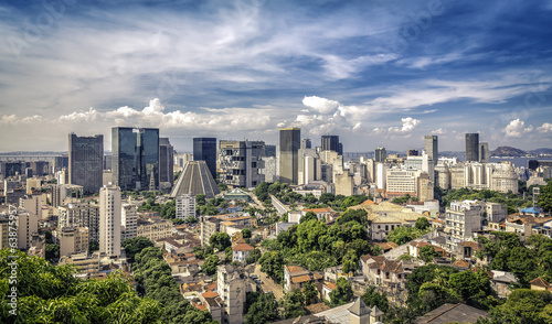 Bilde på lerret Financial Downtown of Rio de Janeiro, Brazil