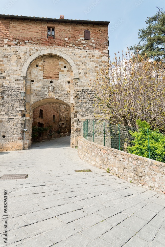 Fototapeta premium Montalcino- entrata borgo medievale