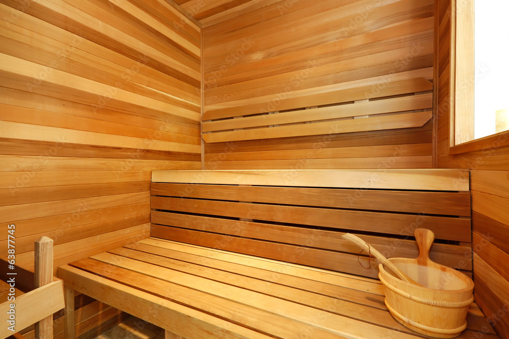 Home sauna interior